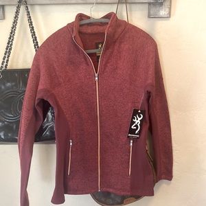 NWT Browning burgundy zip jacket
